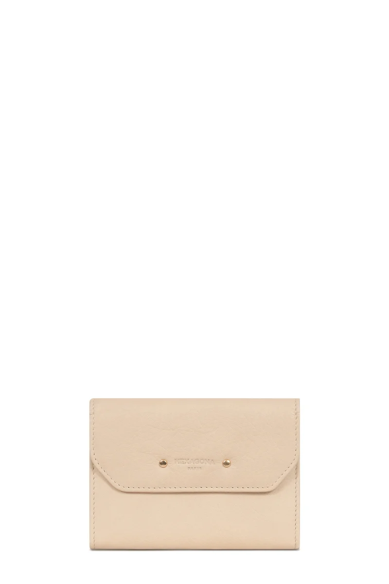 Portefeuille - 1 volet - Stop RFID - Cuir de vachette
