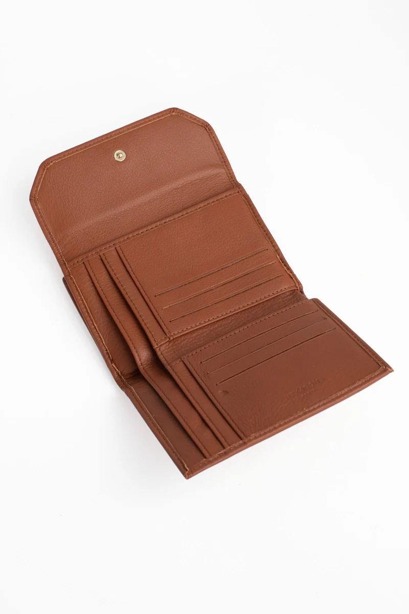 Portefeuille - 1 volet - Stop RFID - Cuir de vachette
