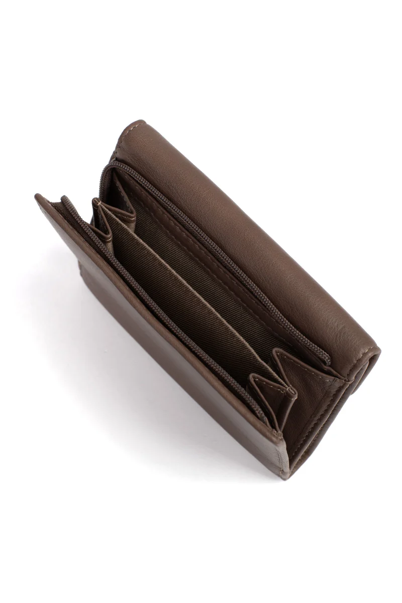 Portefeuille - 1 volet - Stop RFID - Cuir de vachette
