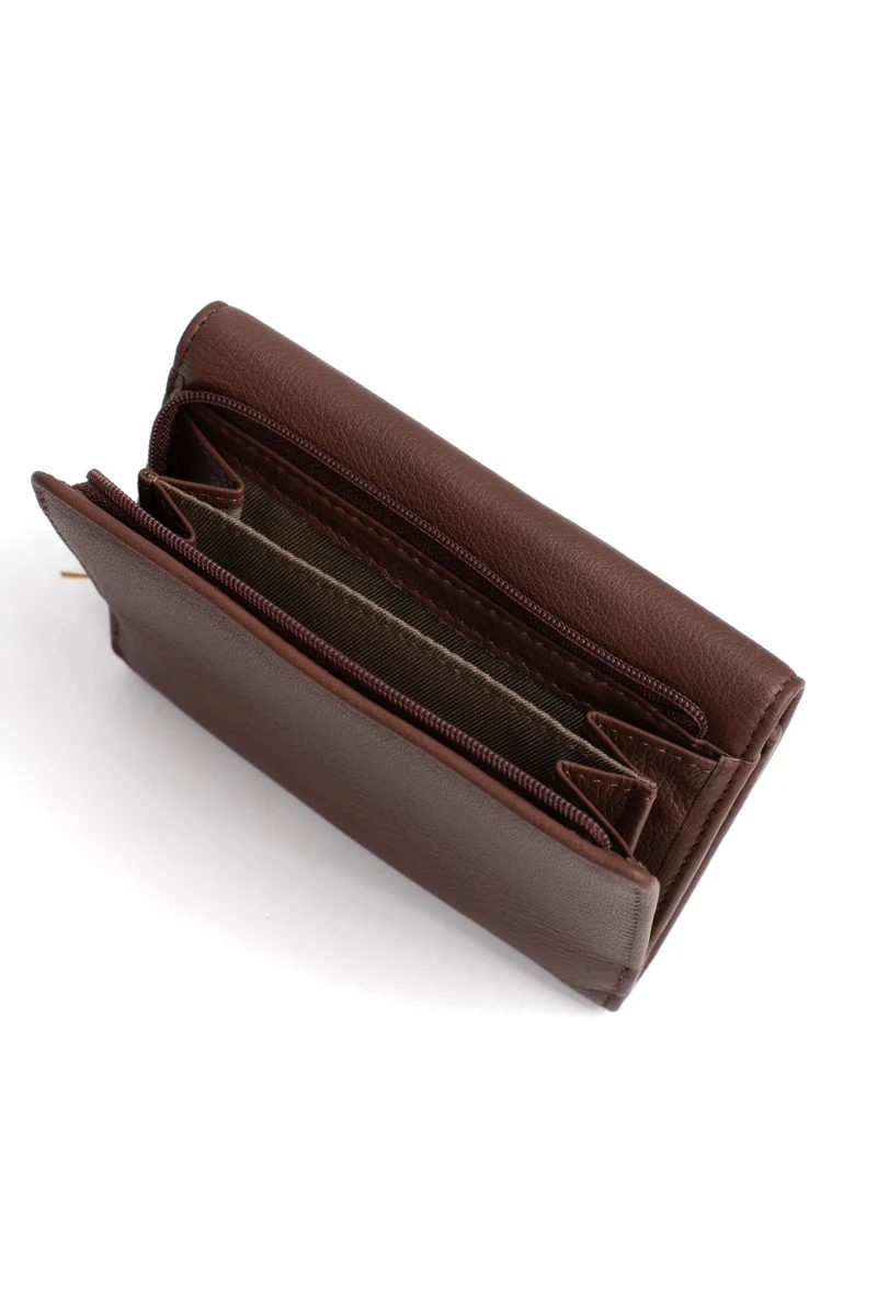Portefeuille - 1 volet - Stop RFID - Cuir de vachette