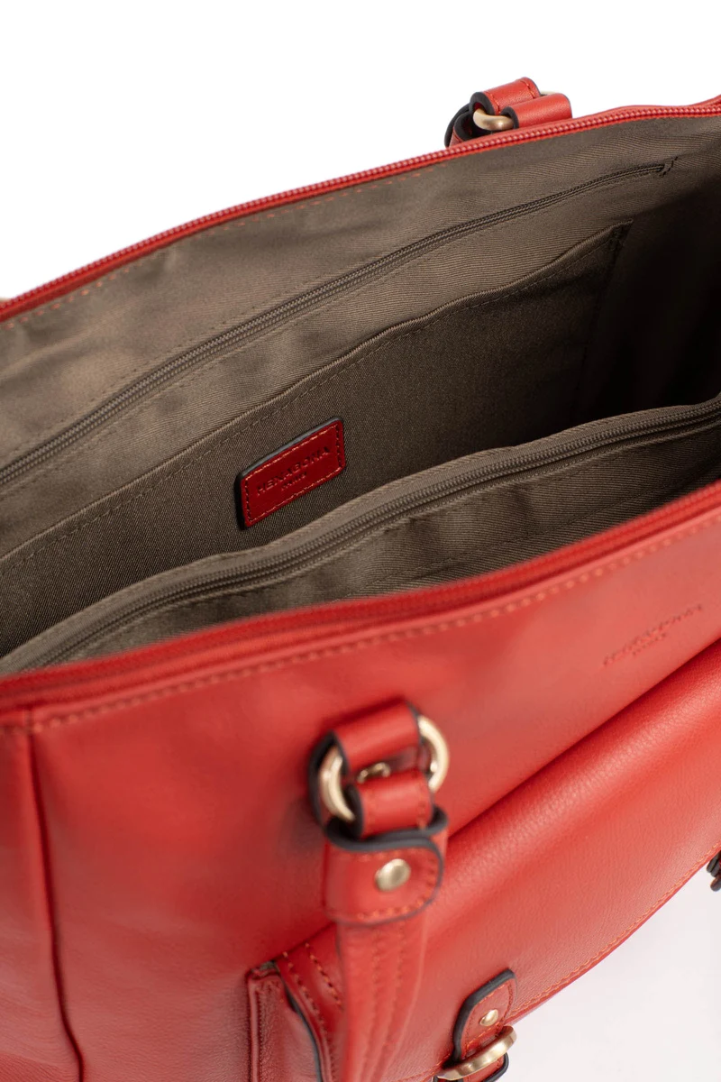 Sac porté épaule 2 anses - A4 - Cuir de vachette