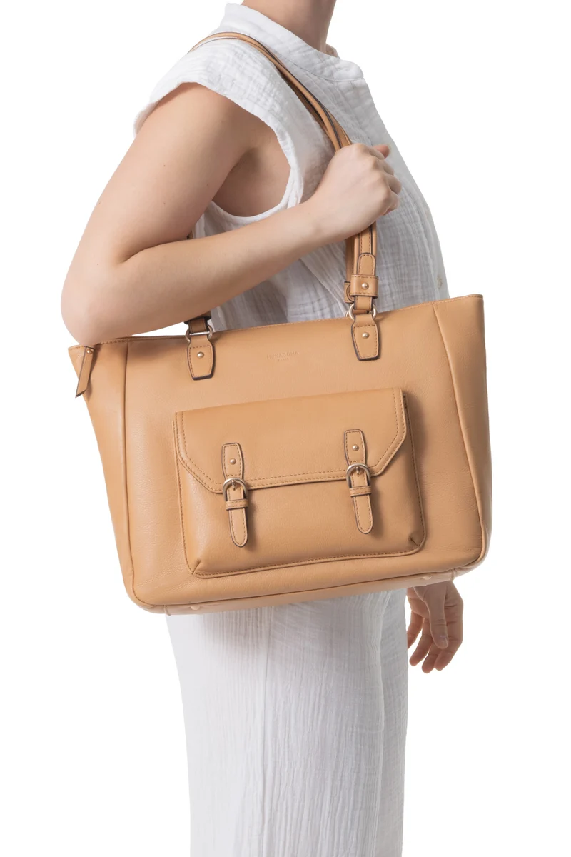Sac porté épaule 2 anses - A4 - Cuir de vachette