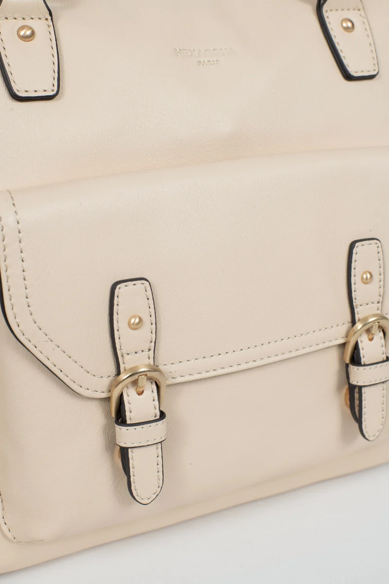 Sac porté épaule 2 anses - A4 - Cuir de vachette