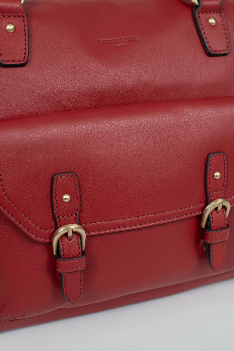 Sac porté épaule 2 anses - A4 - Cuir de vachette