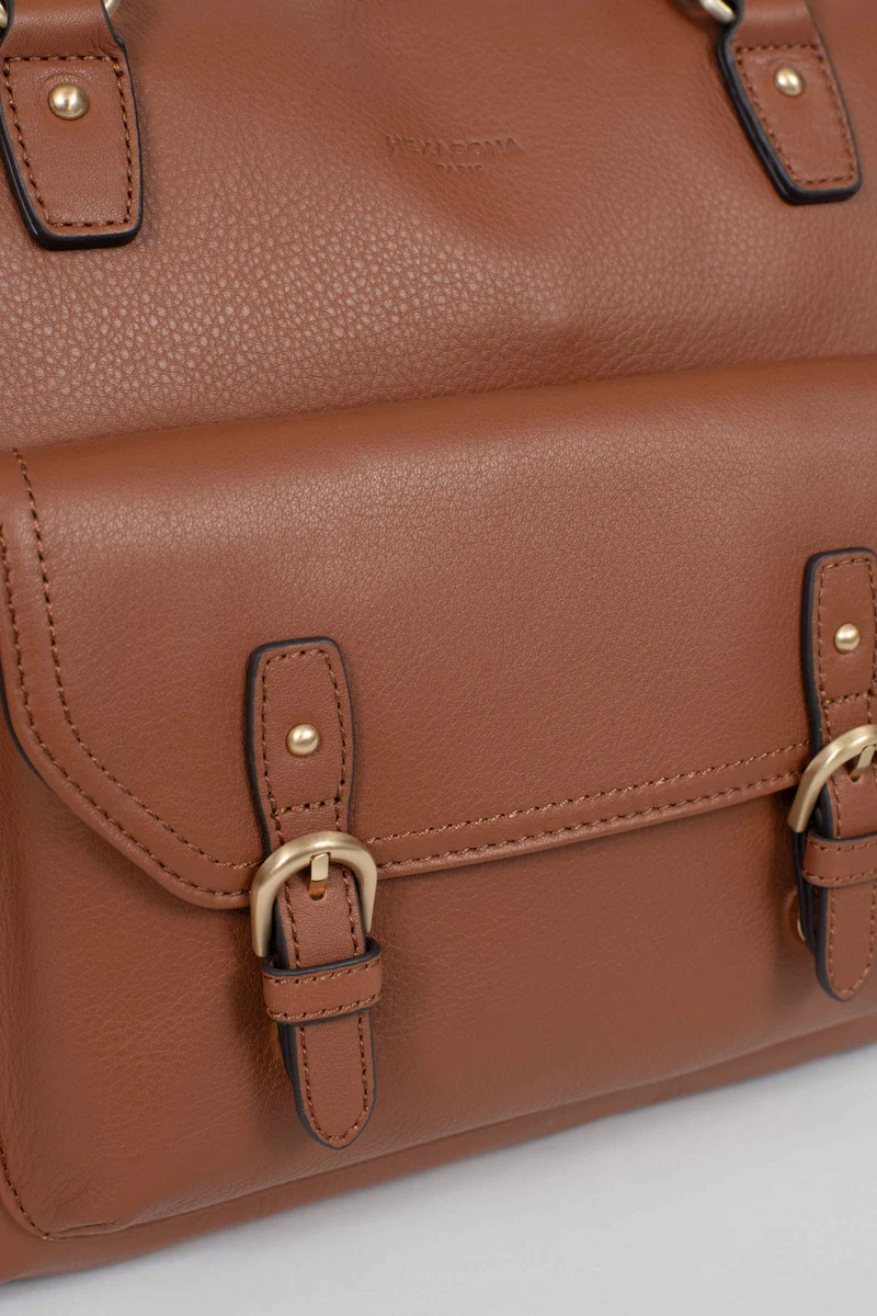 Sac porté épaule 2 anses - A4 - Cuir de vachette