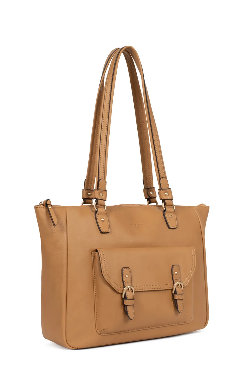 Sac porté épaule 2 anses - A4 - Cuir de vachette