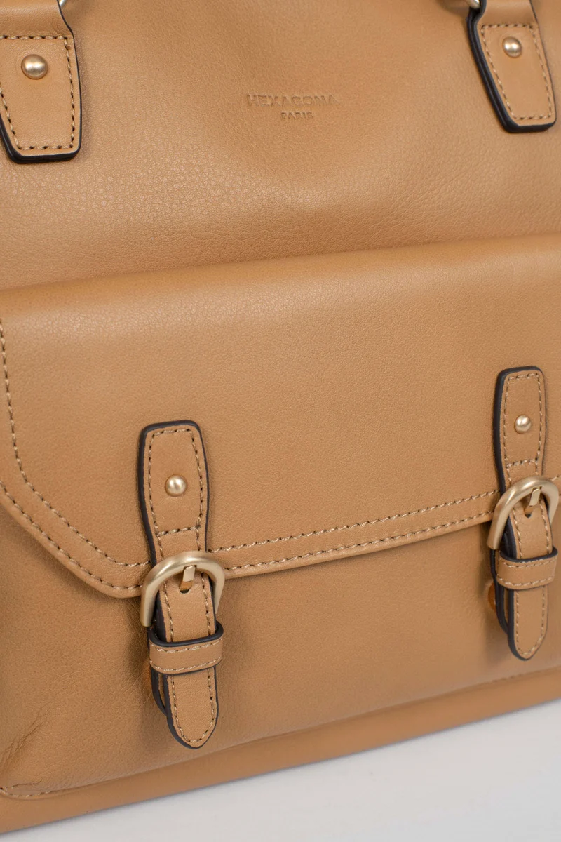 Sac porté épaule 2 anses - A4 - Cuir de vachette