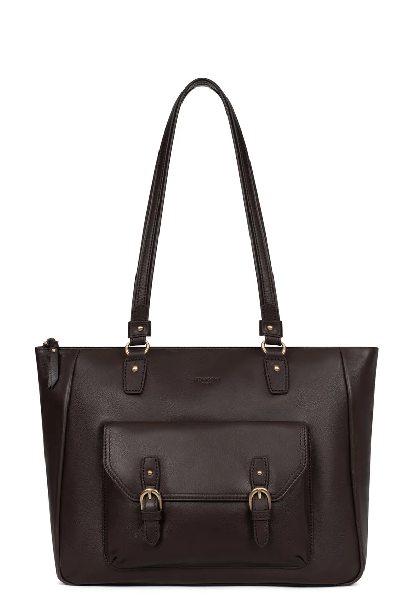 Sac porté épaule 2 anses - A4 - Cuir de vachette