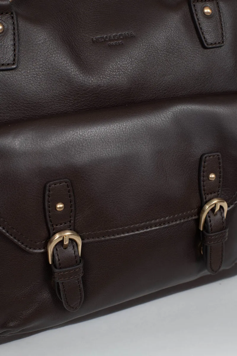 Sac porté épaule 2 anses - A4 - Cuir de vachette