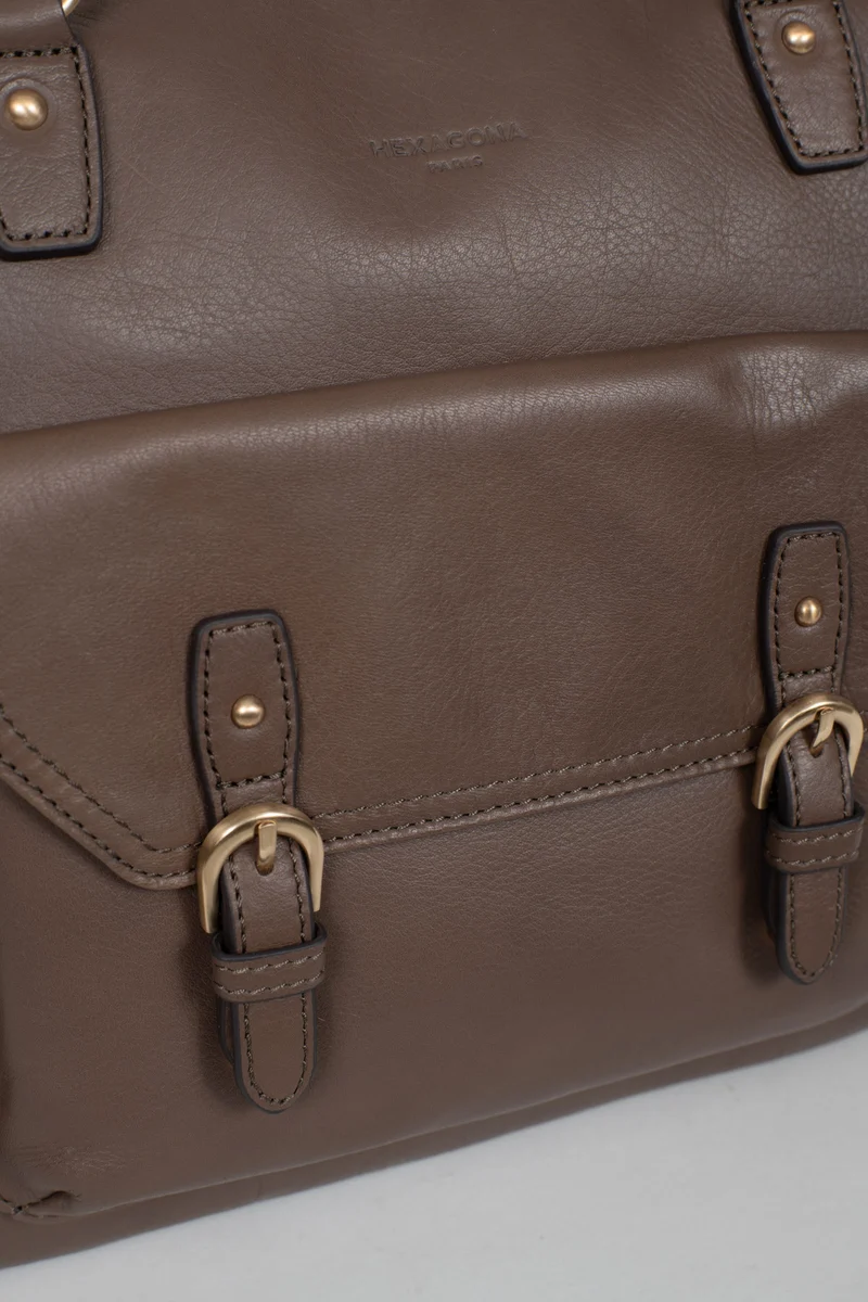 Sac porté épaule 2 anses - A4 - Cuir de vachette