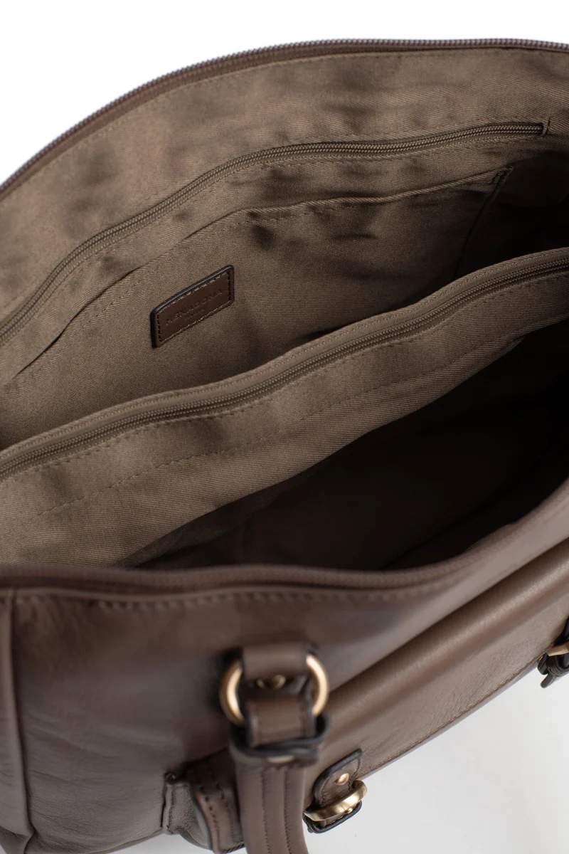 Sac porté épaule 2 anses - A4 - Cuir de vachette