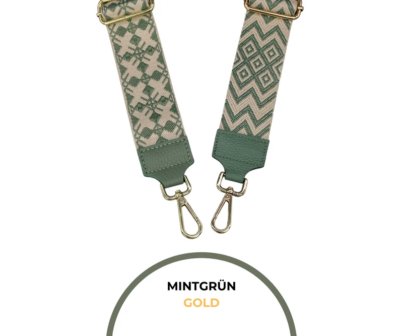 Taschenriemen - Mintgrün (Gold)