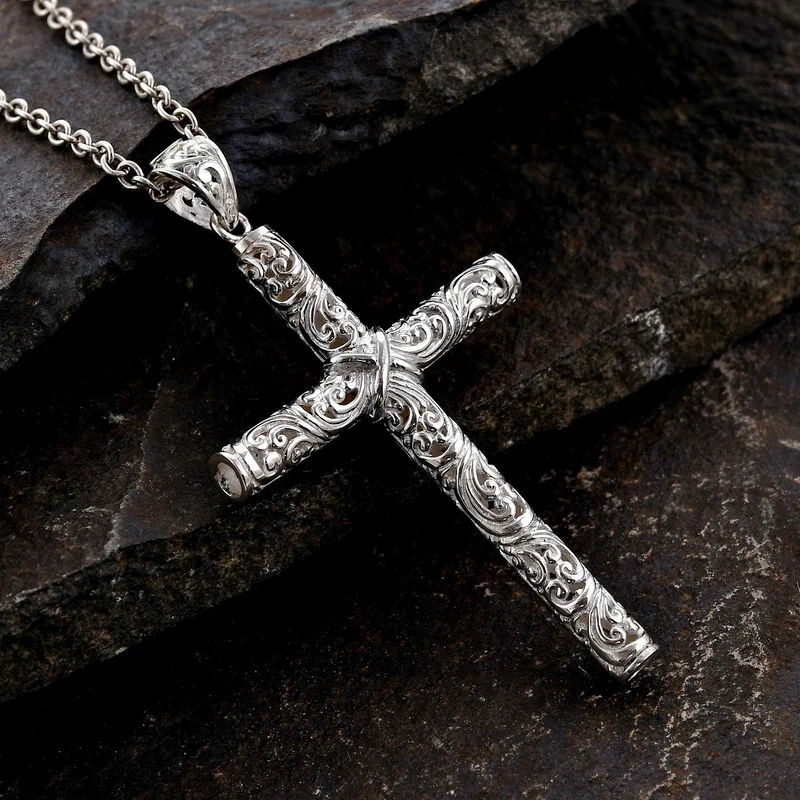 Royal Bali - 925 Silber Kreuz Anhänger, ca. 6,01g