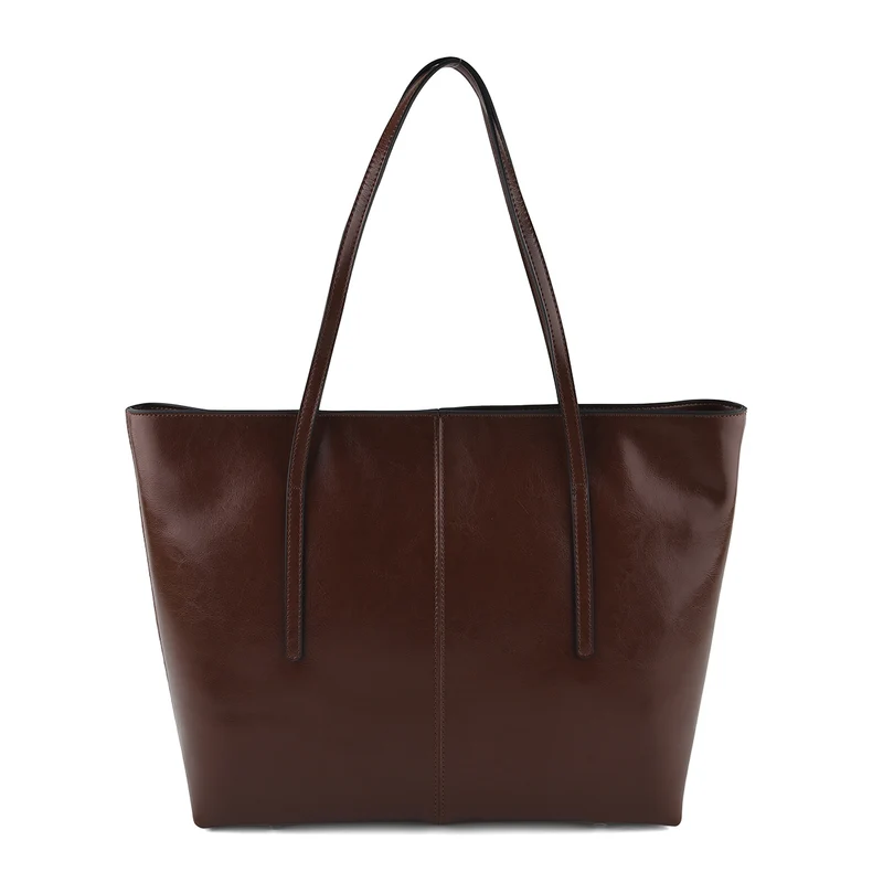 LA MAREY Echtleder-Shopper mit Kartenetui und Schlüsselfinder, 35,5 x 11 x 30 cm, Blau