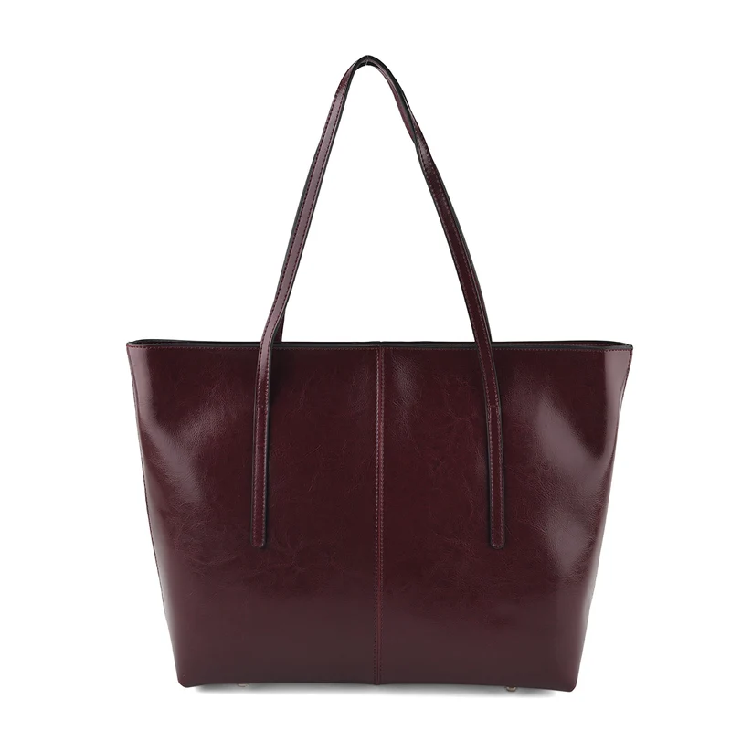 LA MAREY Echtleder-Shopper mit Kartenetui und Schlüsselfinder, 35,5 x 11 x 30 cm, Blau