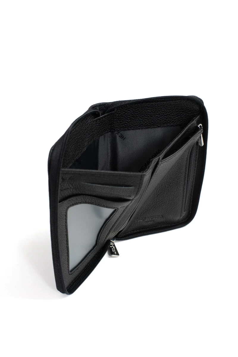Portefeuille - 1 volet - Stop RFID - Cuir de vachette