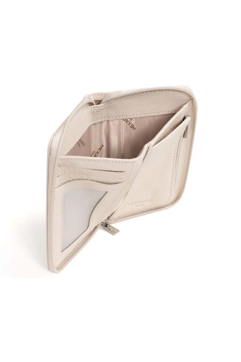 Portefeuille - 1 volet - Stop RFID - Cuir de vachette