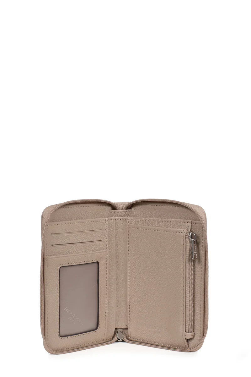 Portefeuille - 1 volet - Stop RFID - Cuir de vachette