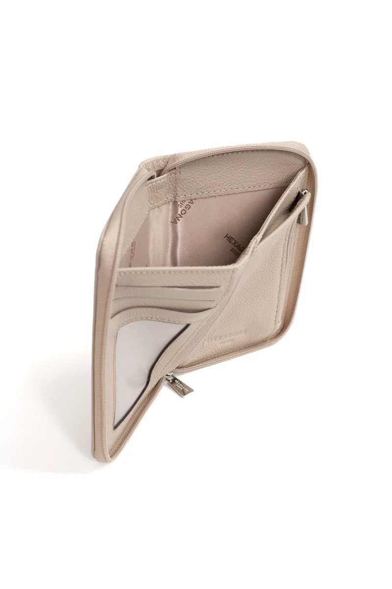 Portefeuille - 1 volet - Stop RFID - Cuir de vachette