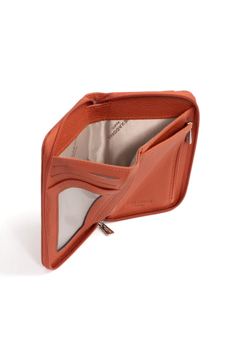 Portefeuille - 1 volet - Stop RFID - Cuir de vachette