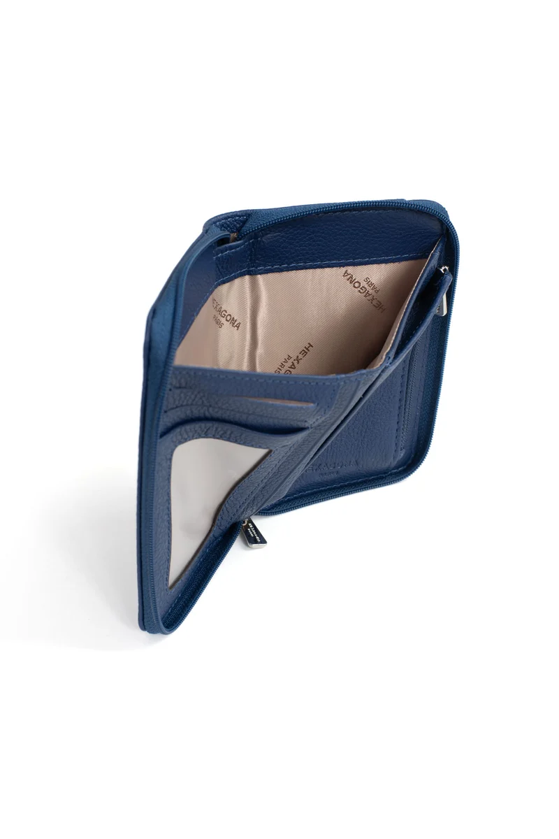 Portefeuille - 1 volet - Stop RFID - Cuir de vachette