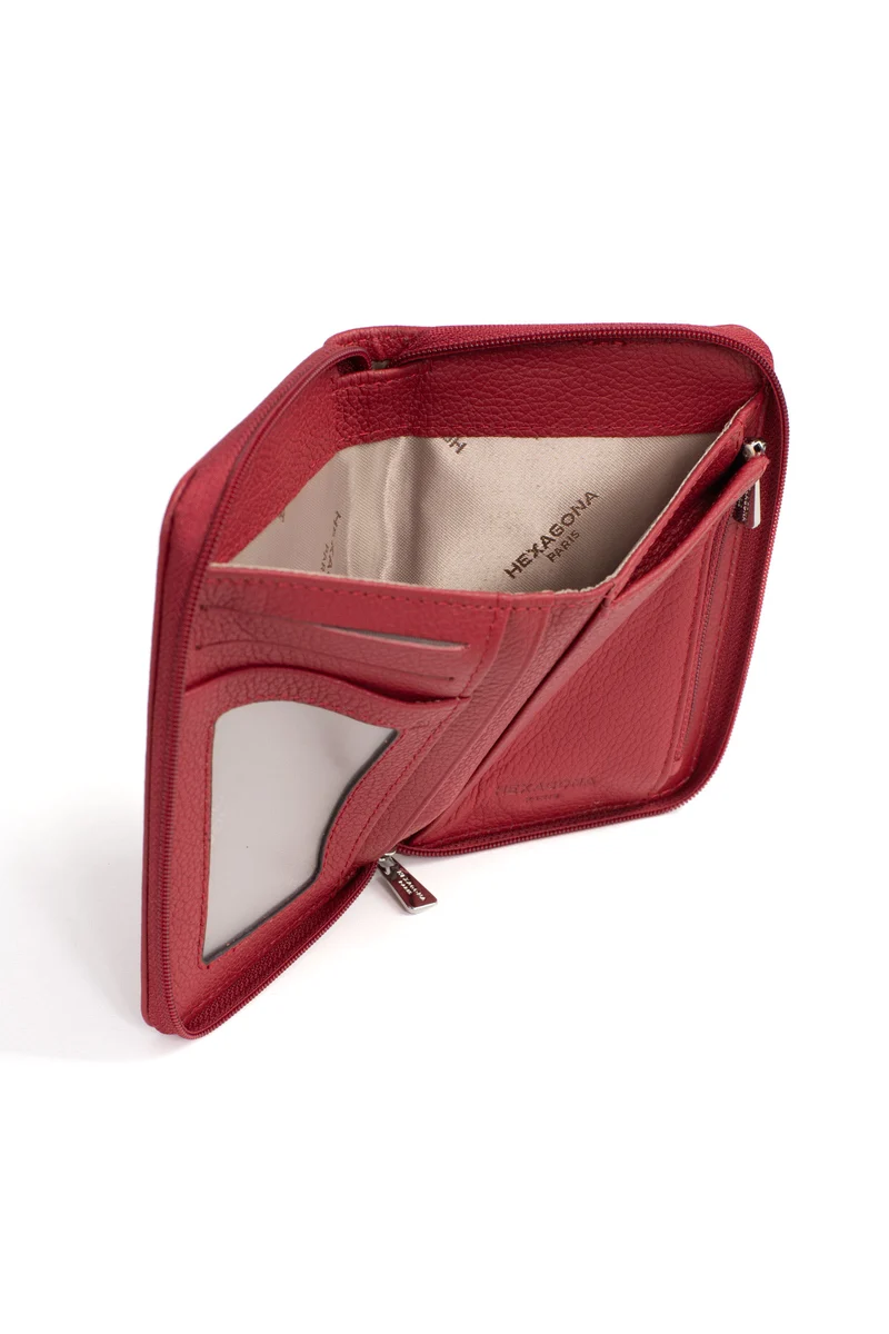 Portefeuille - 1 volet - Stop RFID - Cuir de vachette