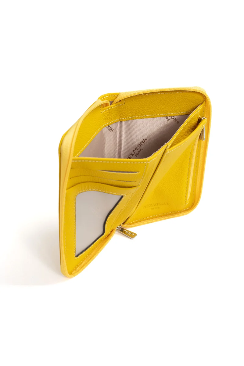 Portefeuille - 1 volet - Stop RFID - Cuir de vachette