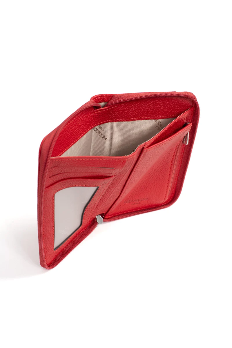 Portefeuille - 1 volet - Stop RFID - Cuir de vachette