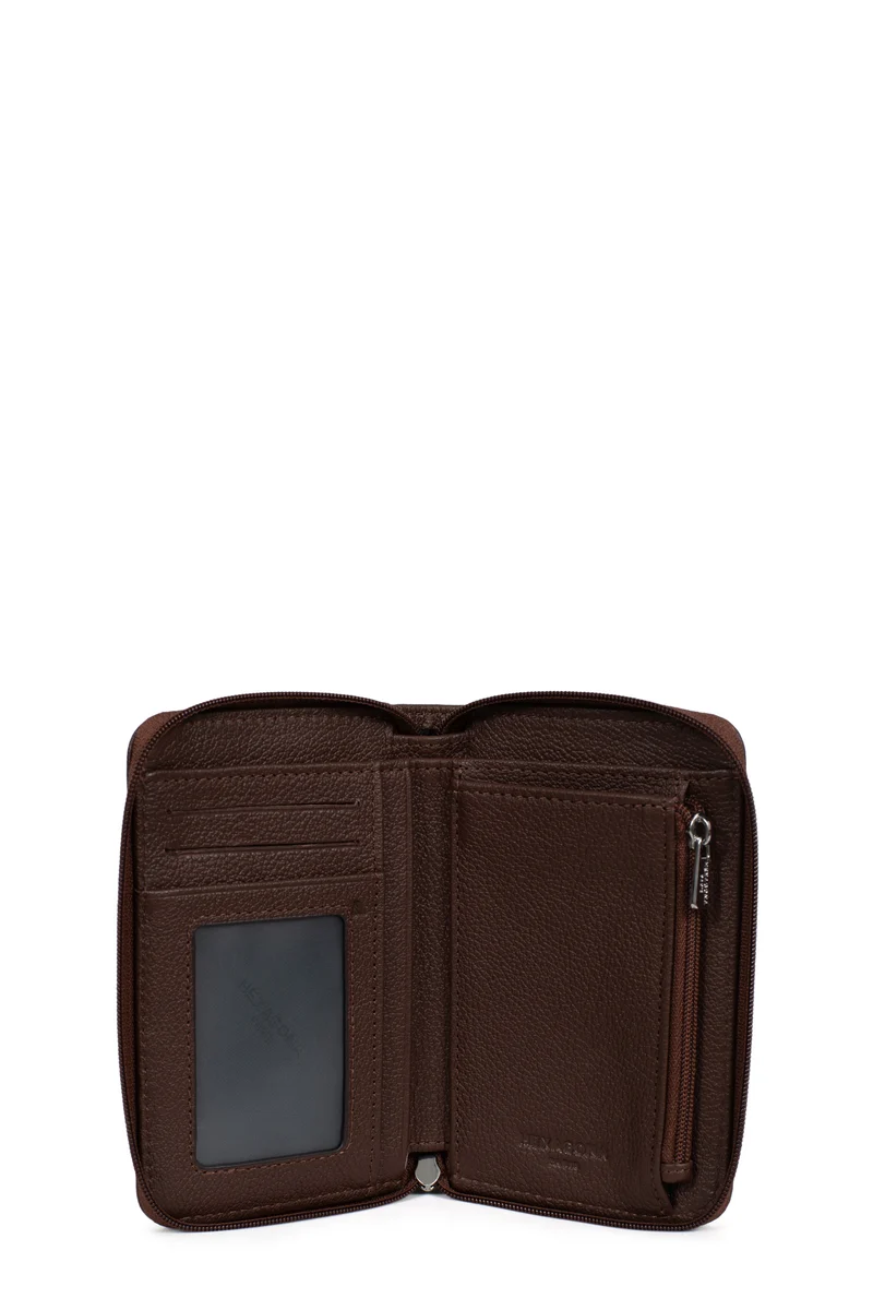 Portefeuille - 1 volet - Stop RFID - Cuir de vachette