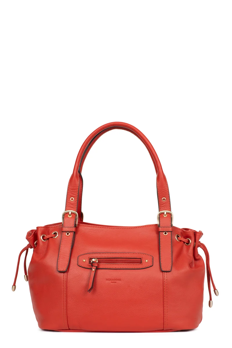 Sac porté épaule 2 anses - Cuir de vachette
