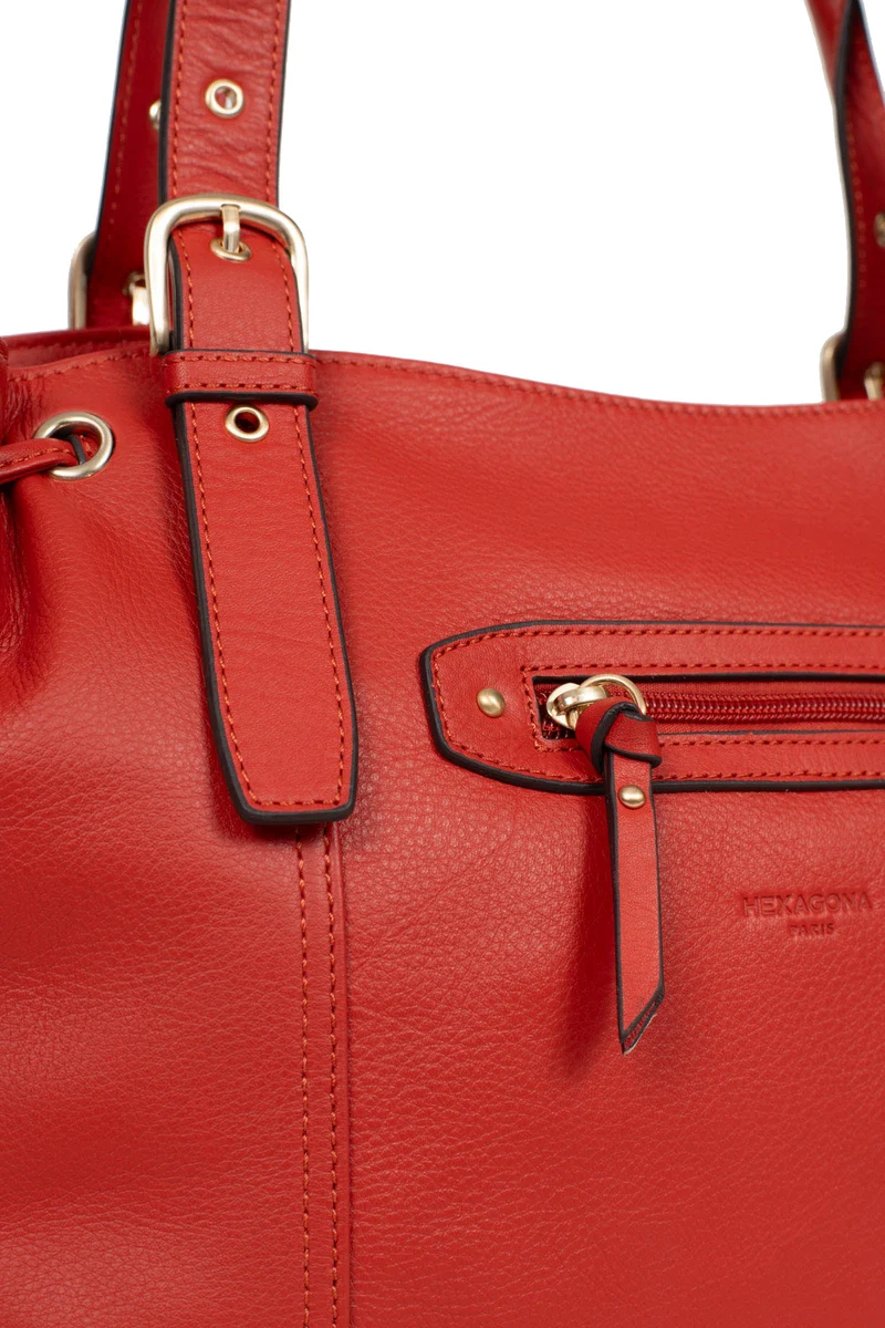 Sac porté épaule 2 anses - Cuir de vachette
