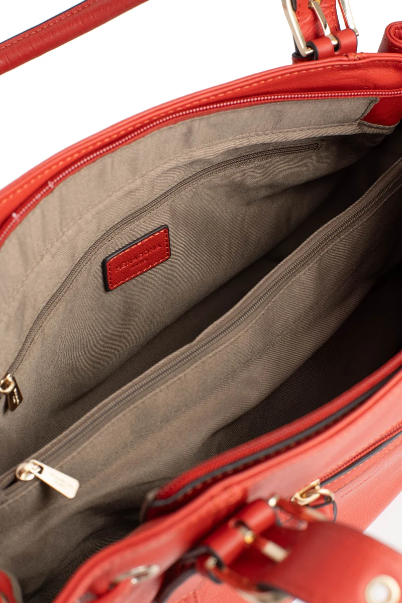 Sac porté épaule 2 anses - Cuir de vachette