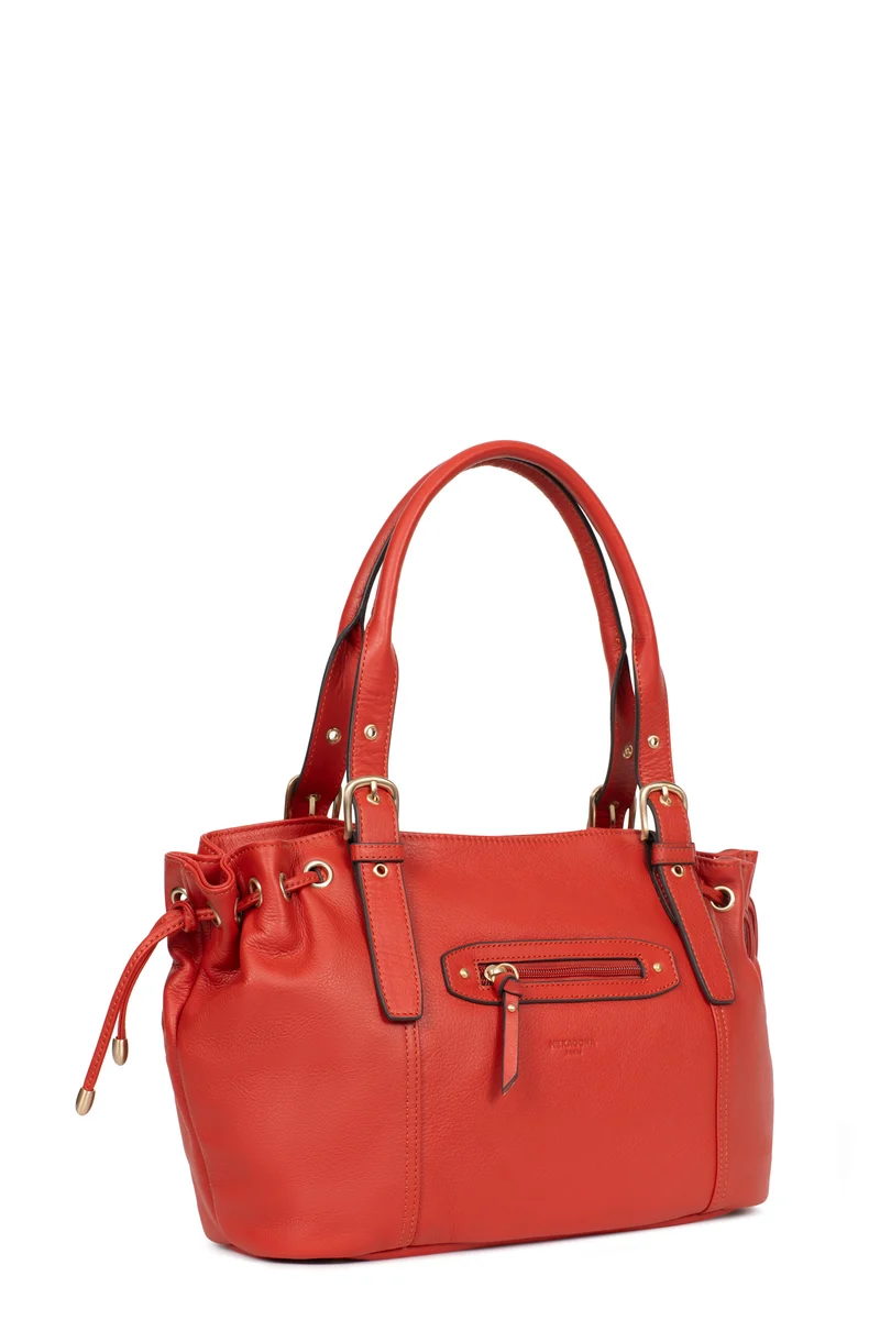 Sac porté épaule 2 anses - Cuir de vachette