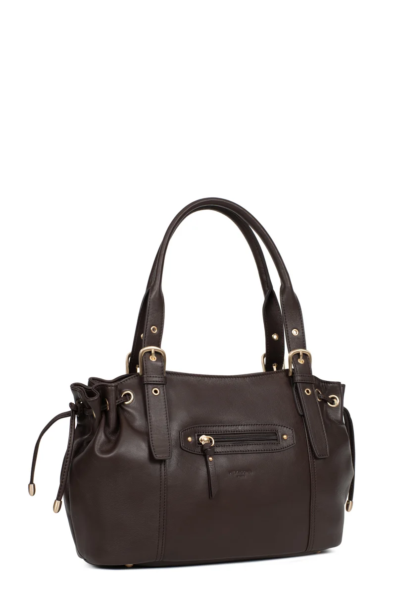 Sac porté épaule 2 anses - Cuir de vachette