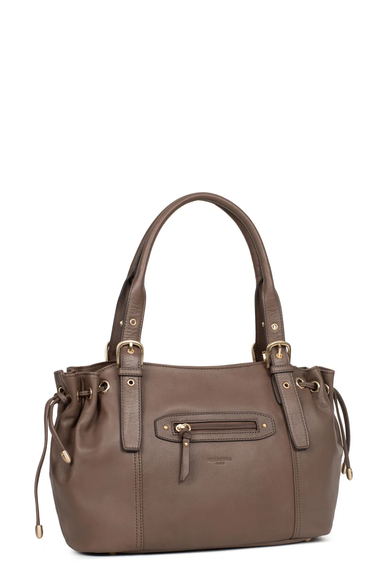 Sac porté épaule 2 anses - Cuir de vachette