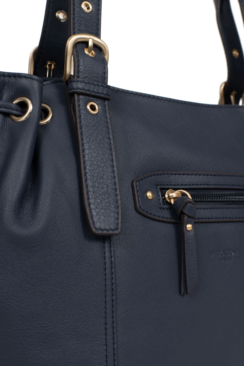 Sac porté épaule 2 anses - Cuir de vachette