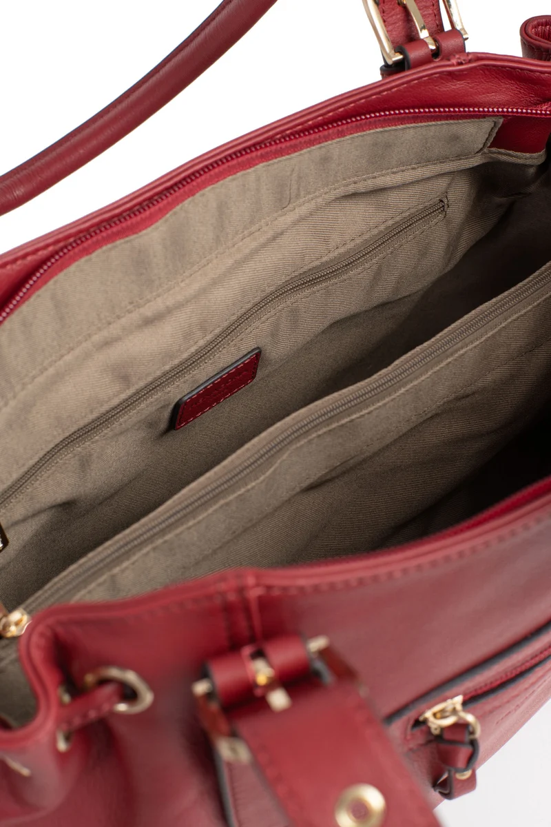 Sac porté épaule 2 anses - Cuir de vachette
