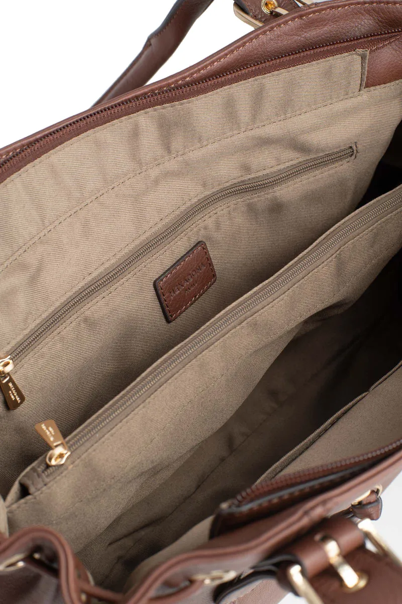 Sac porté épaule 2 anses - Cuir de vachette