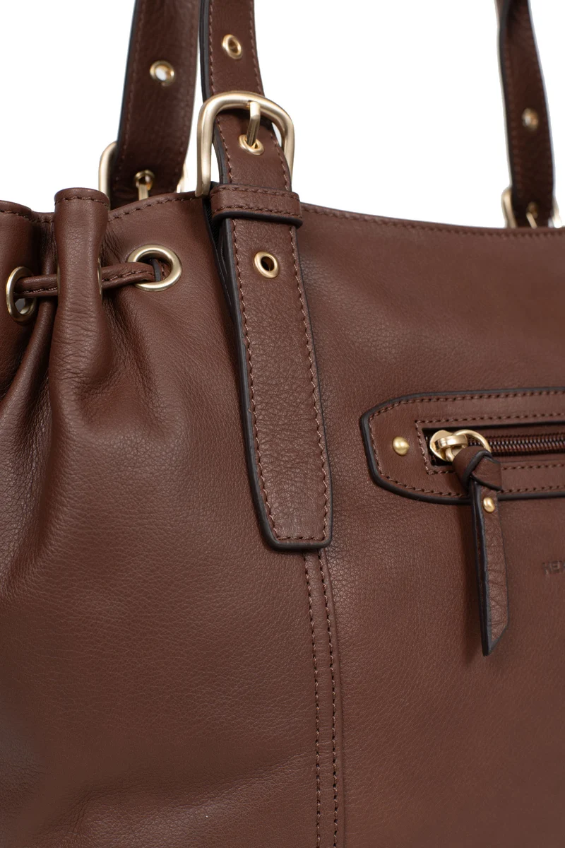 Sac porté épaule 2 anses - Cuir de vachette