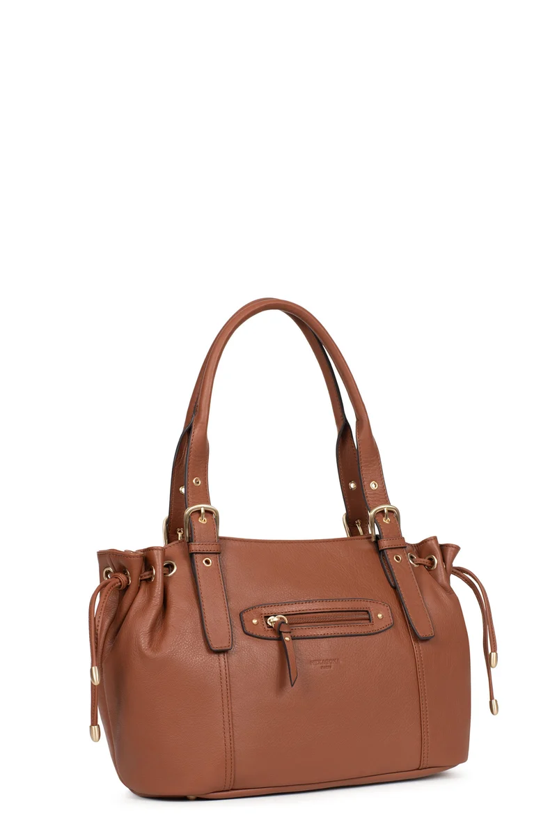 Sac porté épaule 2 anses - Cuir de vachette