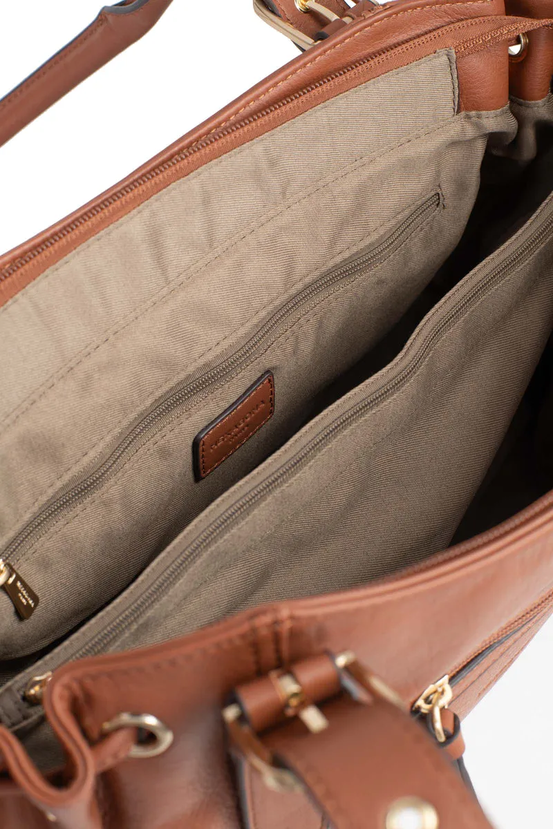 Sac porté épaule 2 anses - Cuir de vachette