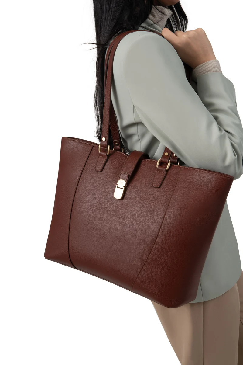 Sac cabas porté épaule - A4 - Cuir