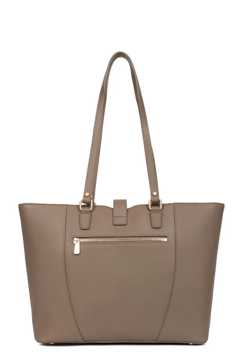 Sac cabas porté épaule - A4 - Cuir