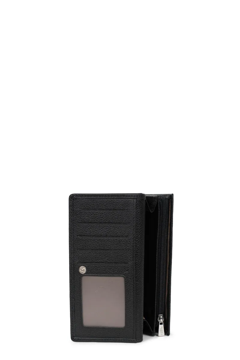 Portefeuille long - 1 volet - Stop RFID - Cuir