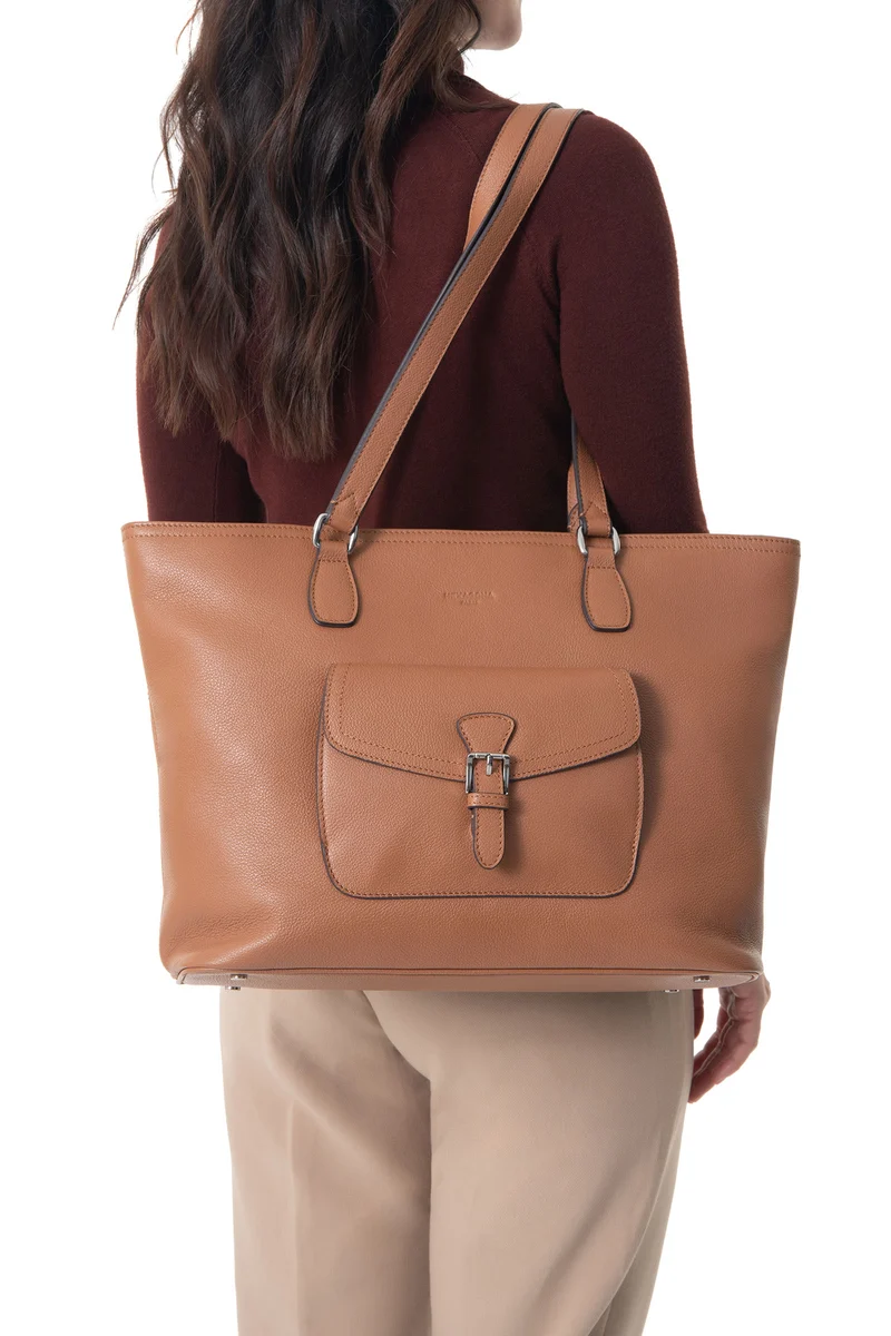 Sac cabas porté épaule - A4 - Cuir