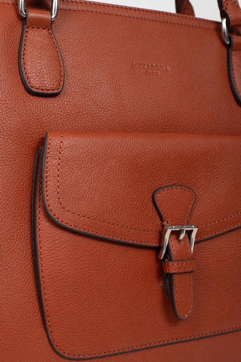 Sac cabas porté épaule - A4 - Cuir