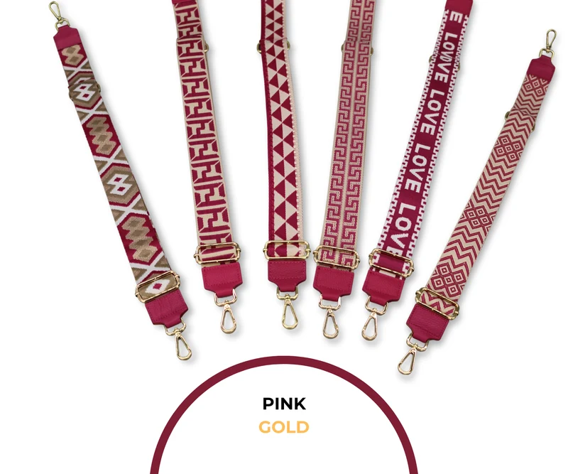 Taschenriemen - Pink (Gold)