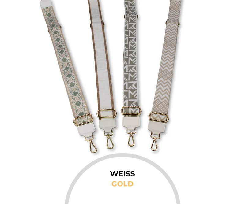 Taschenriemen - Weiss (Gold)