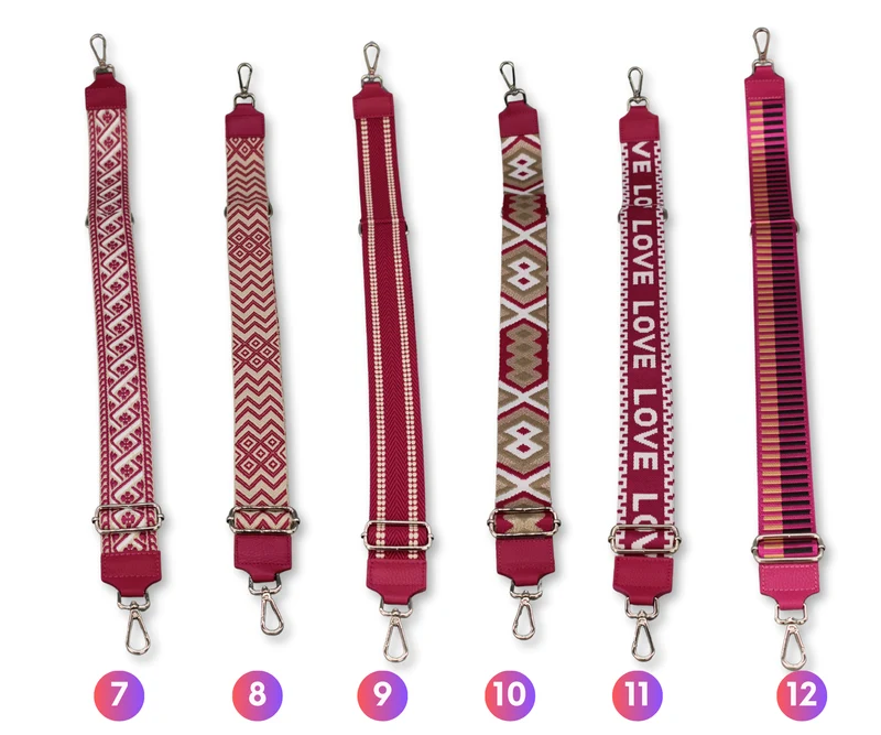 Taschenriemen - Pink (Silber)