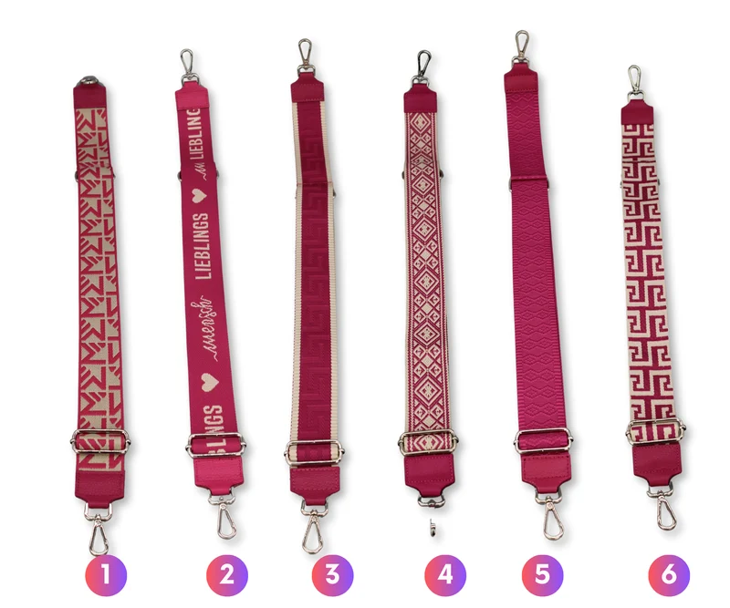 Taschenriemen - Pink (Silber)